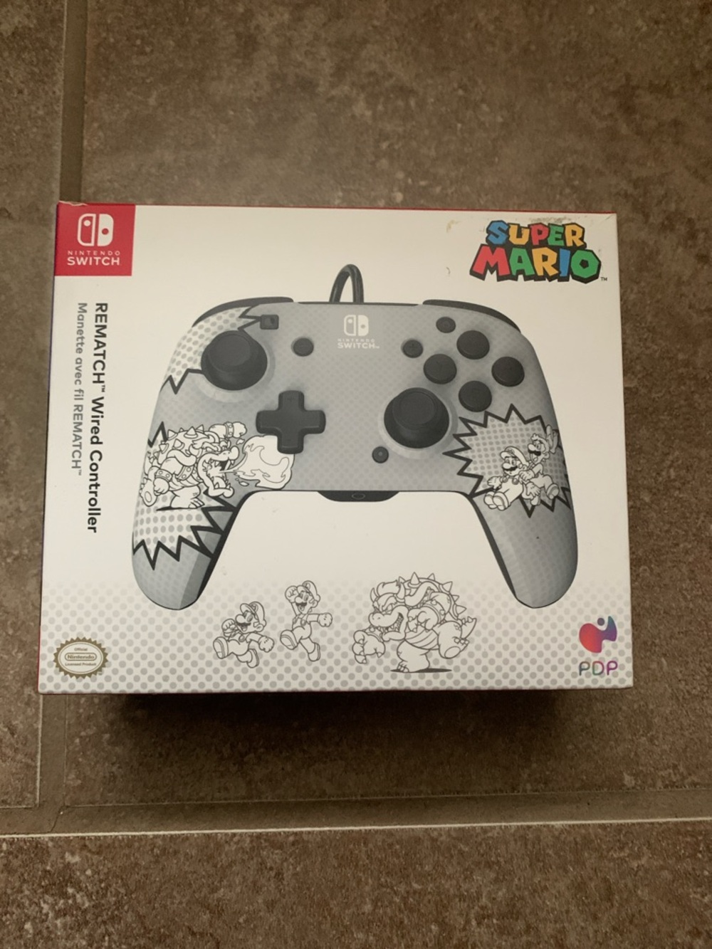 PDP Super Mario Rematch Wired Controller for Nintendo Switch - Gray